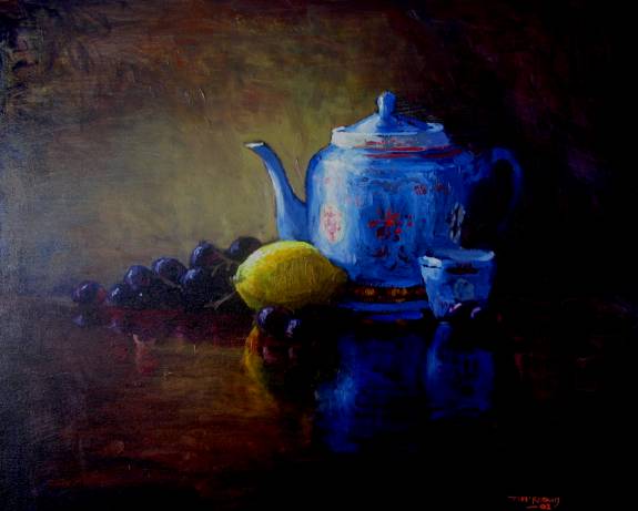 Lemon Tea-Still Life- - Oil Painting by Dermot McKeown- Instructor, Visual Arts Mississauga