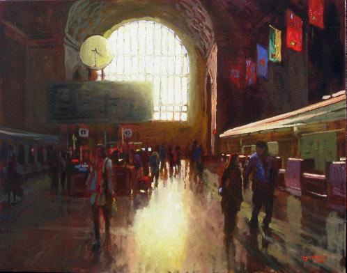Union Station toronto- Original Oil painting by Dermot McKeown