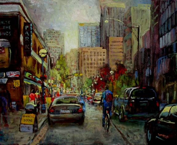 PARK Yorkville-Toronto - Oil Painting by Dermot McKeown