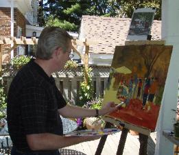 The Ice Cream Vendor- oil painting demonstration by Dermot McKeown-photo